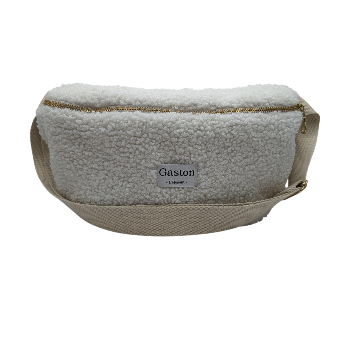 Banane fausse fourrure sherpa blanc écru