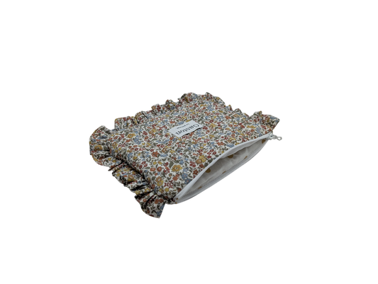 Pochette plate avec froufrous liberty