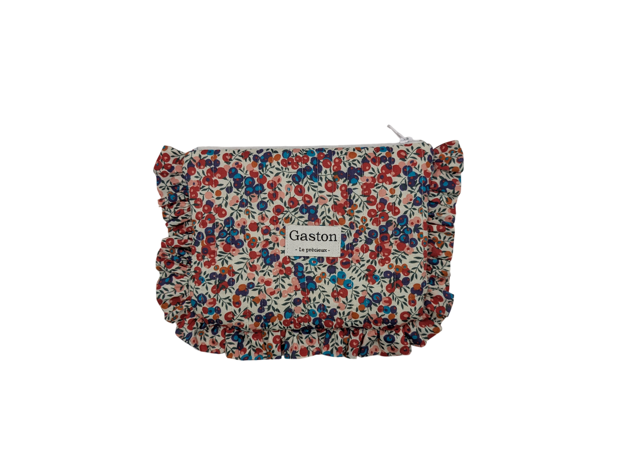 Pochette plate avec froufrous liberty
