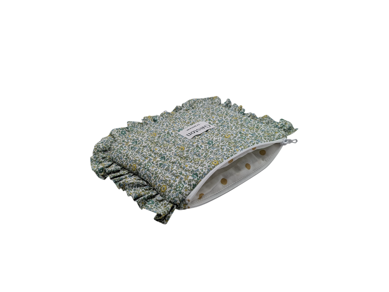 Pochette plate avec froufrous liberty