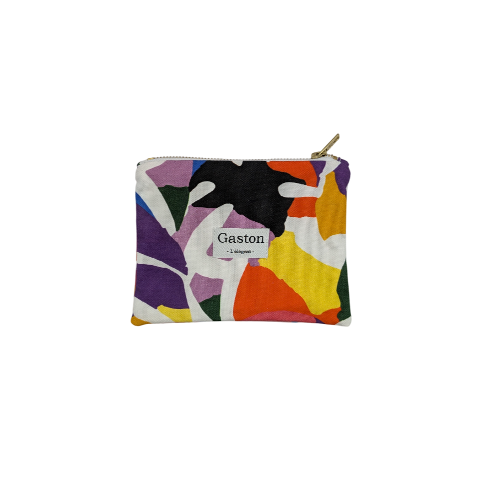 Pochette coton monstera
