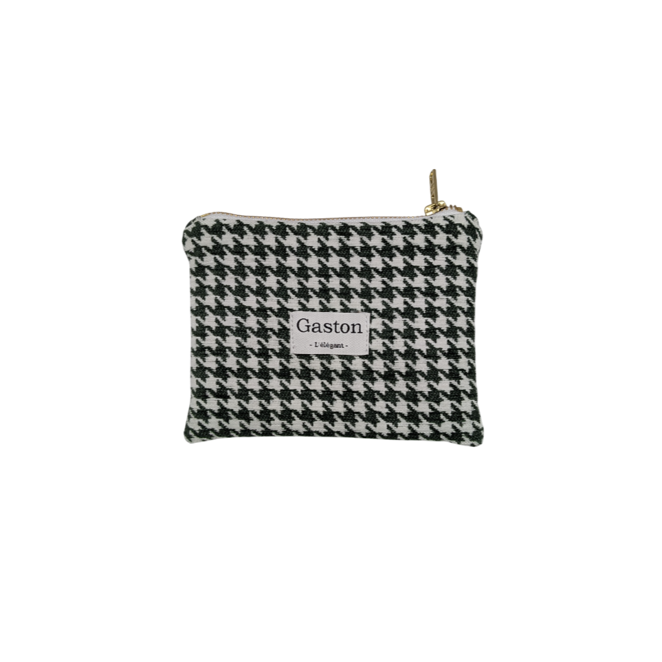 Pochette pied de poule vert