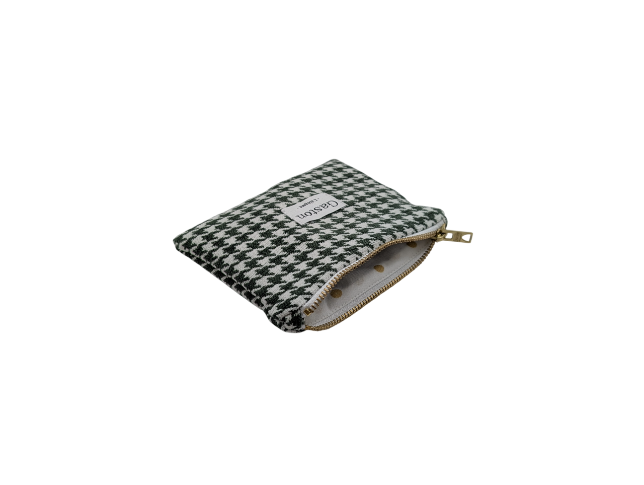 Pochette pied de poule vert