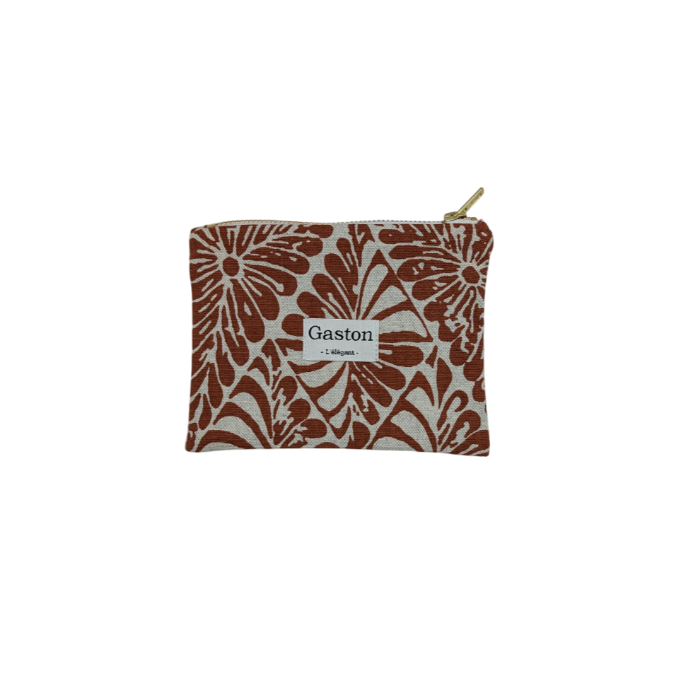 Pochette coton terracotta