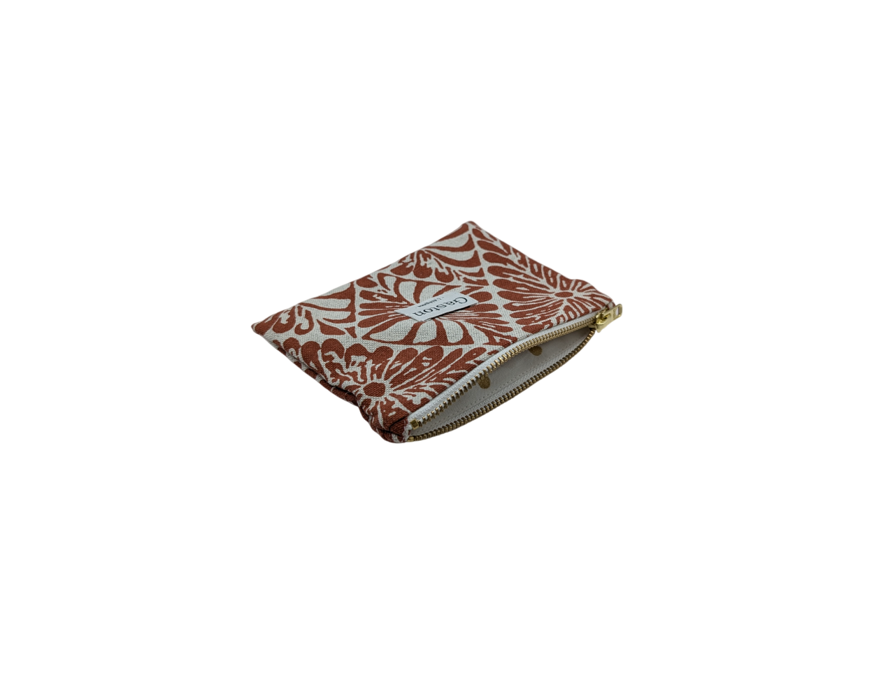 Pochette coton terracotta