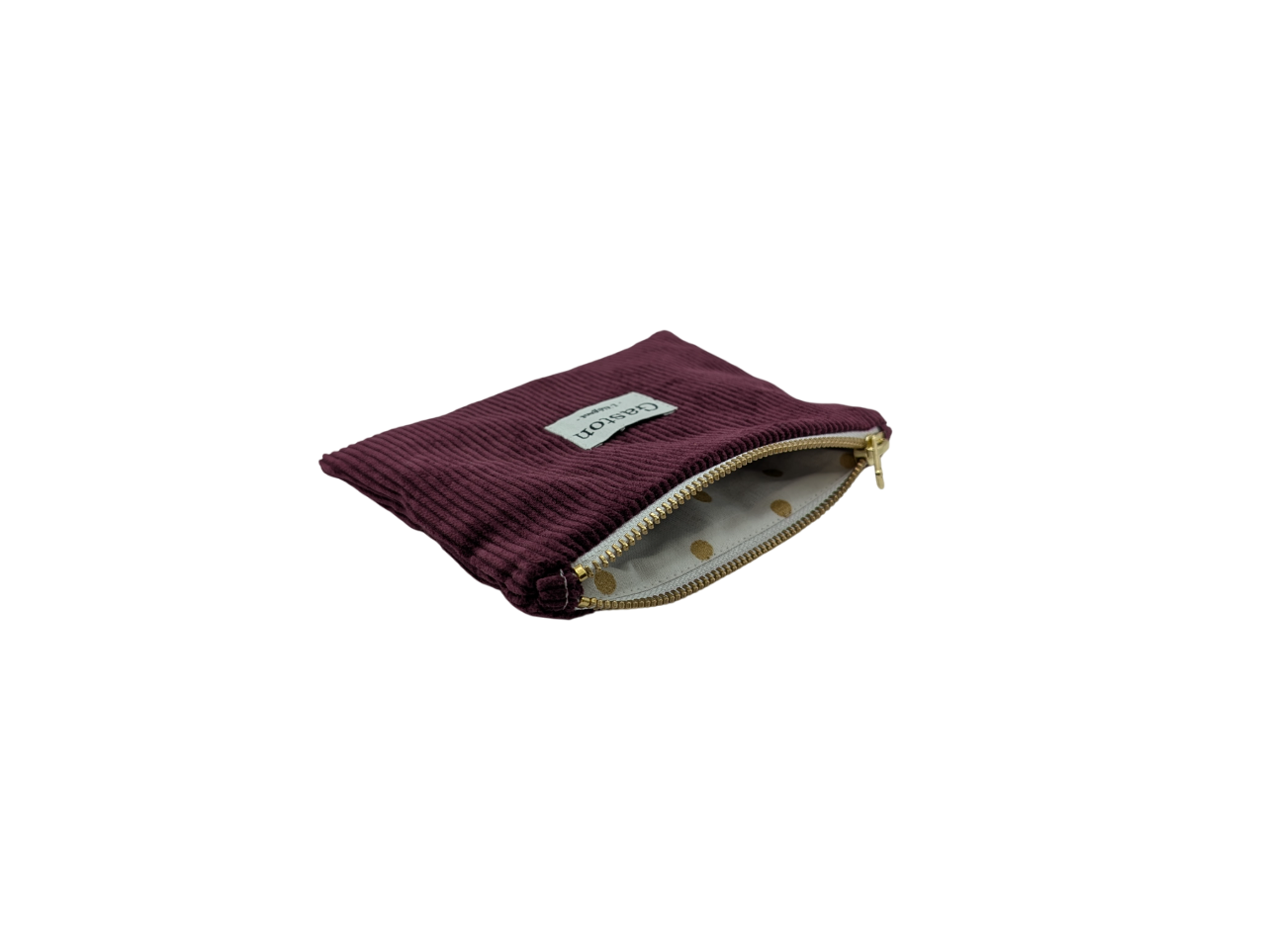 Pochette velours bordeau