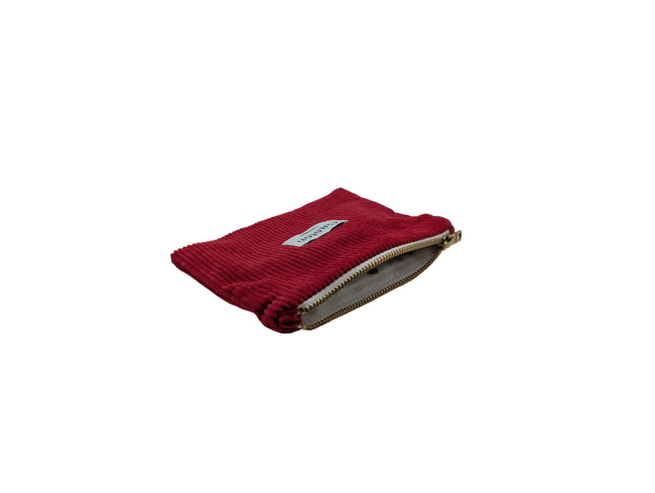 Pochette velours coquelicot