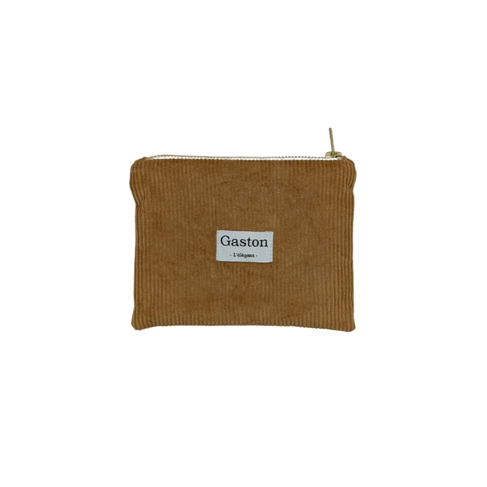 Pochette velours ocre
