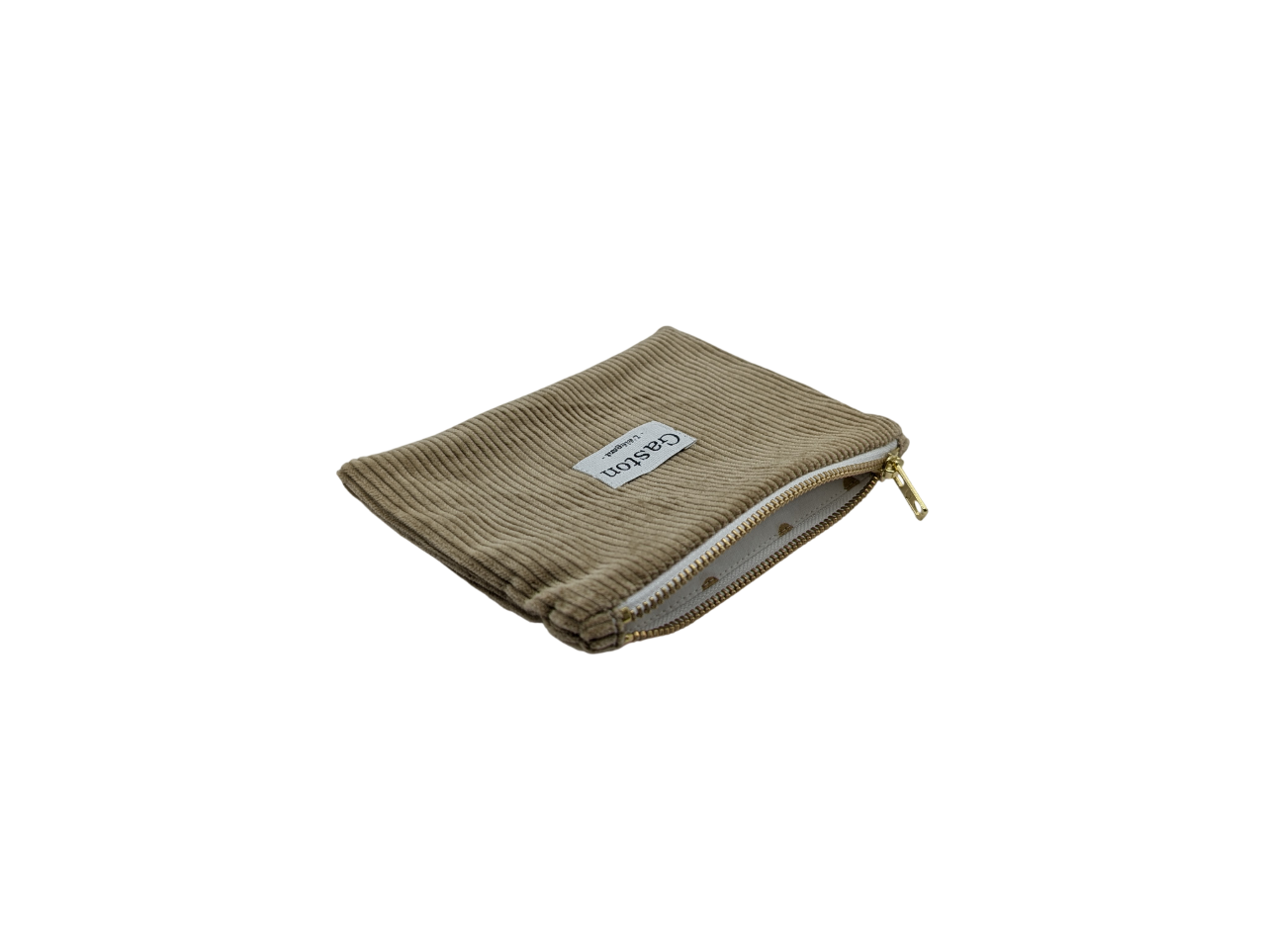 Pochette velours sable