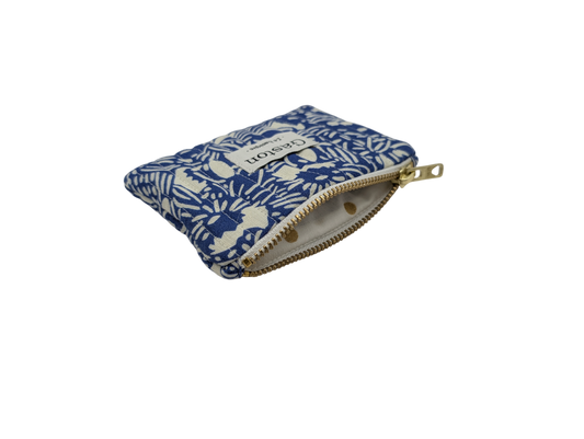 Porte monnaie matelassé en lin