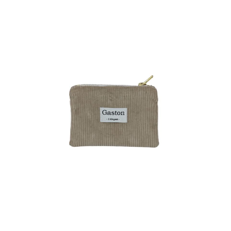 Porte monnaie velours sable
