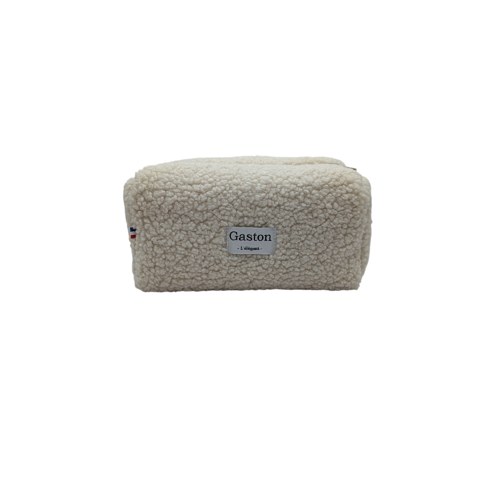 Trousse fausse fourrure sherpa blanc cassé