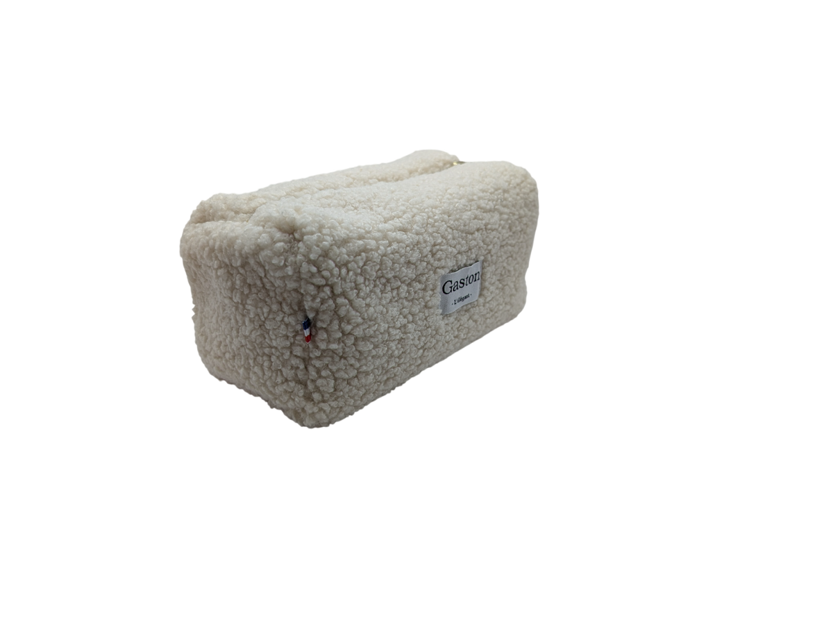Trousse fausse fourrure sherpa blanc cassé