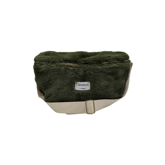 Banane fausse fourrure kaki