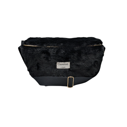 Banane fausse fourrure noire