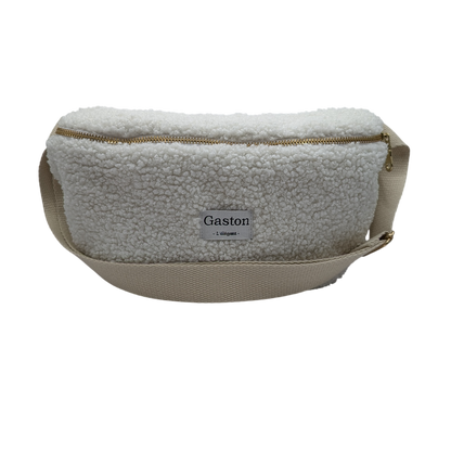 Banane fausse fourrure sherpa blanc écru
