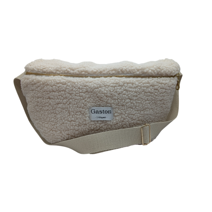 Banane fausse fourrure sherpa écru