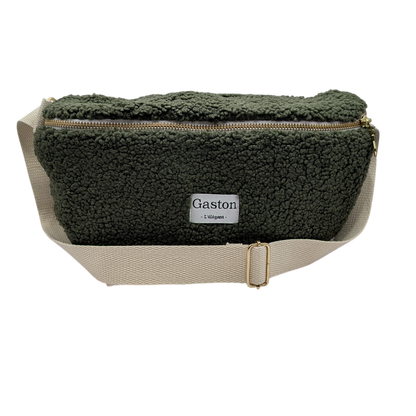 Banane fausse fourrure sherpa kaki