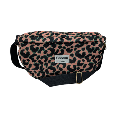 Banane velours léopard rose