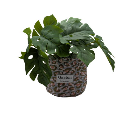 Cache pot Léopard rose