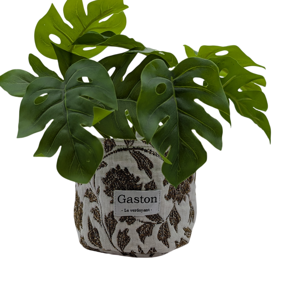 Cache pot vintage jaune