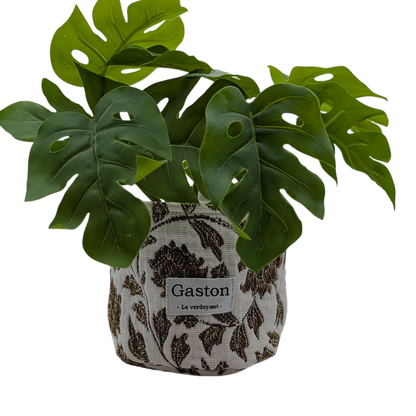 Cache pot vintage jaune