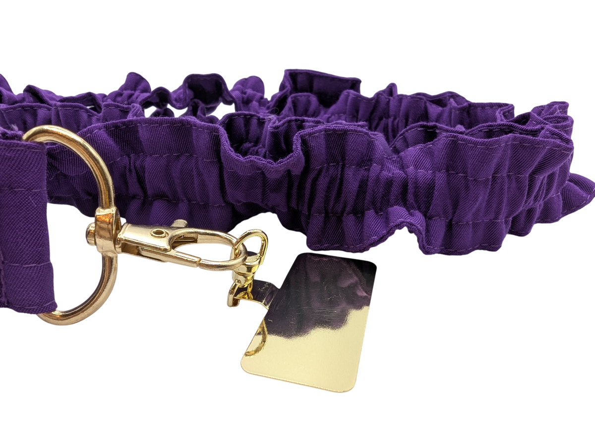 Cordon de téléphone élastiqué violet