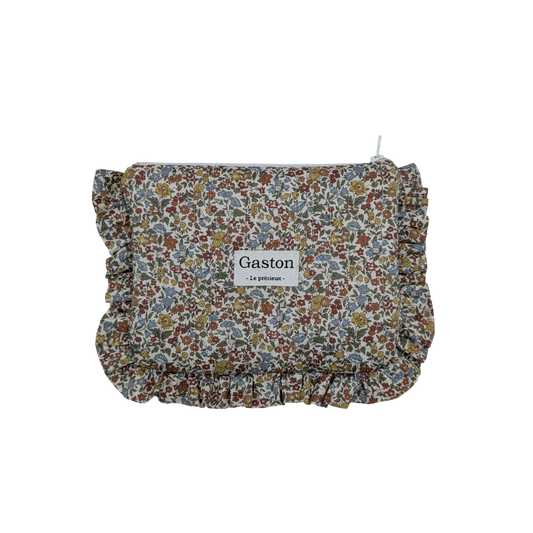 Pochette plate avec froufrous liberty