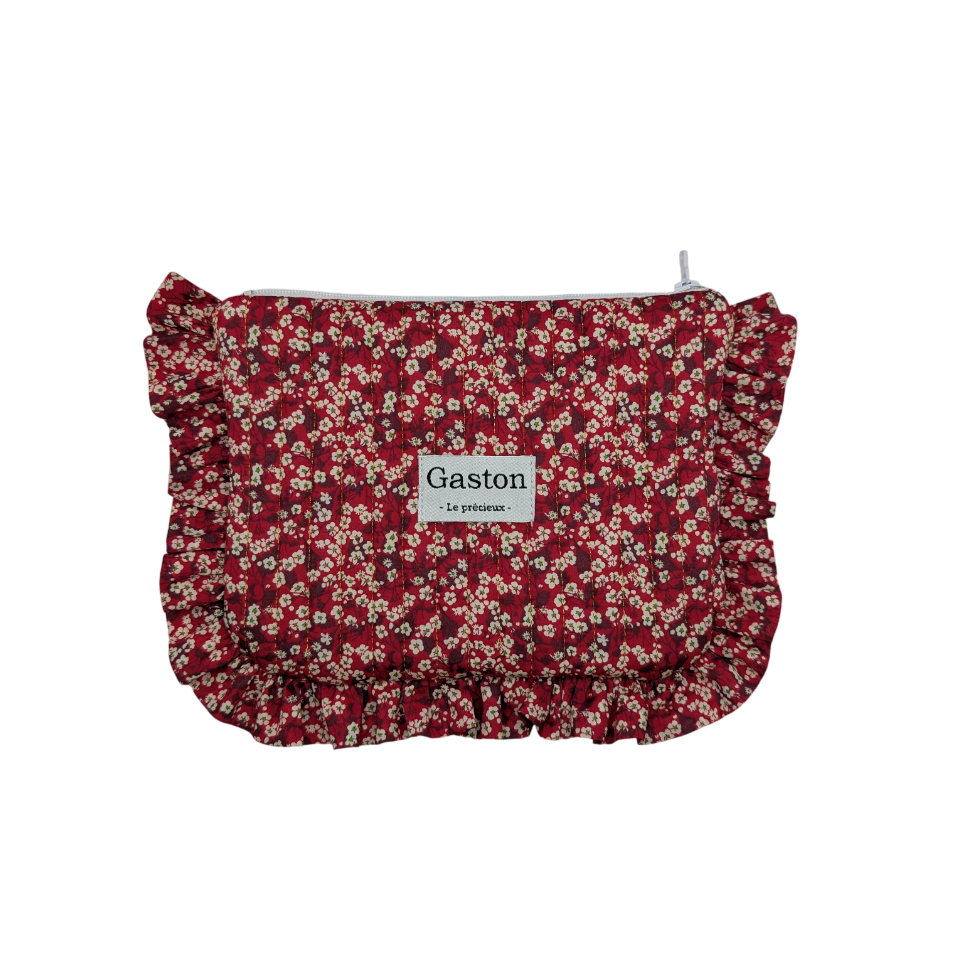 Pochette plate avec froufrous liberty