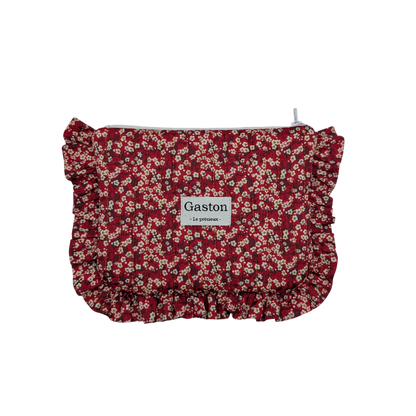 Pochette plate avec froufrous liberty