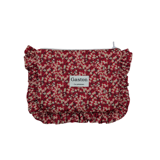 Pochette plate avec froufrous liberty