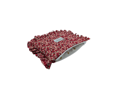 Pochette plate avec froufrous liberty