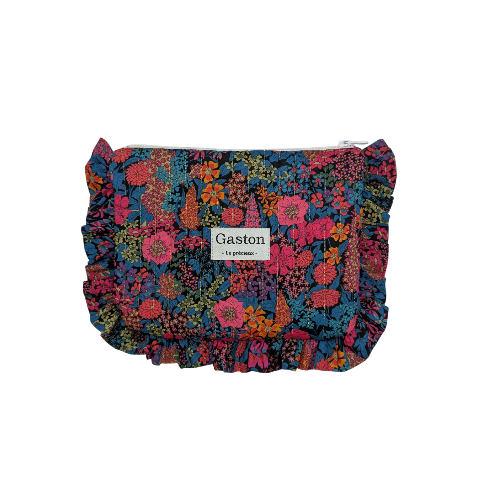Pochette plate avec froufrous liberty