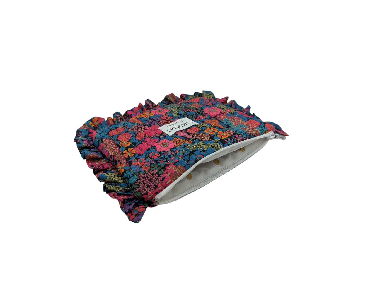 Pochette plate avec froufrous liberty