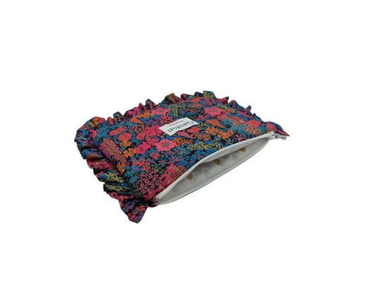 Pochette plate avec froufrous liberty