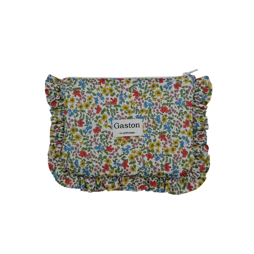 Pochette plate avec froufrous liberty