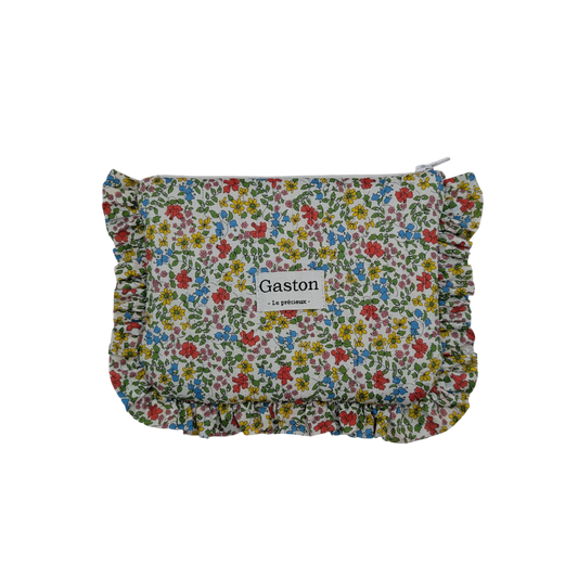 Pochette plate avec froufrous liberty