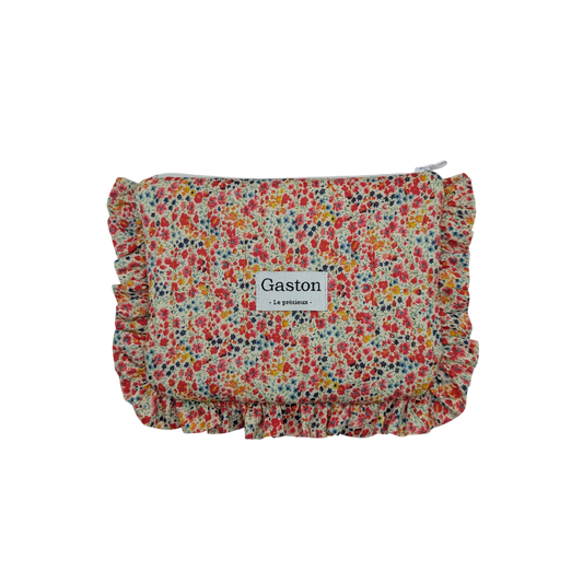 Pochette plate avec froufrous liberty