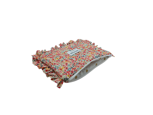 Pochette plate avec froufrous liberty