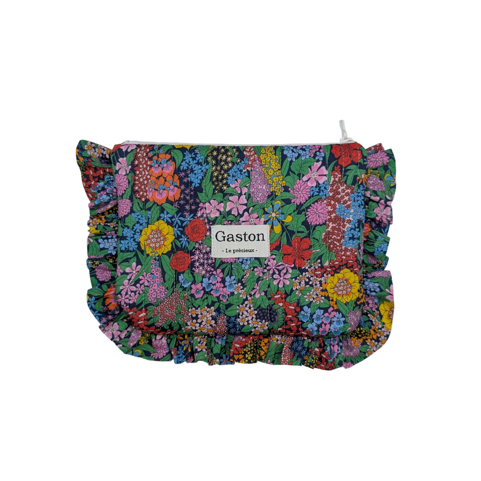 Pochette plate avec froufrous liberty