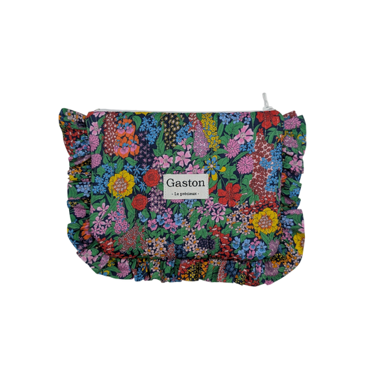 Pochette plate avec froufrous liberty