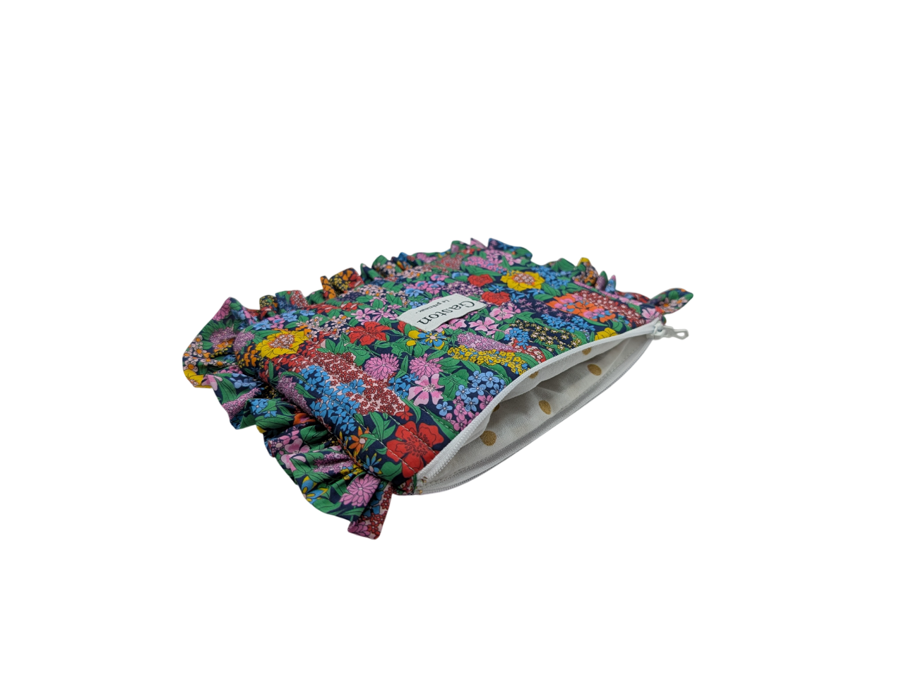 Pochette plate avec froufrous liberty