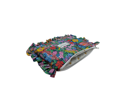 Pochette plate avec froufrous liberty