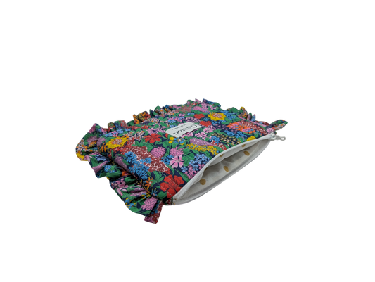 Pochette plate avec froufrous liberty