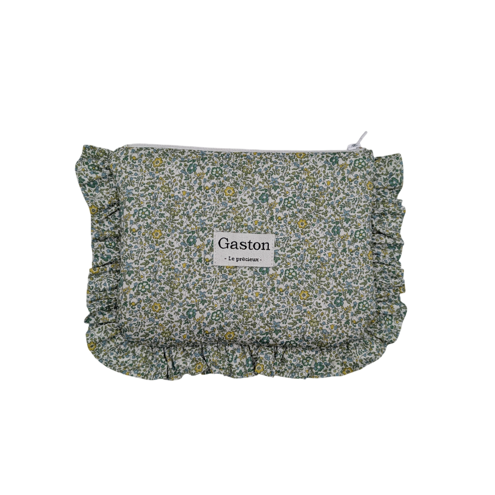 Pochette plate avec froufrous liberty