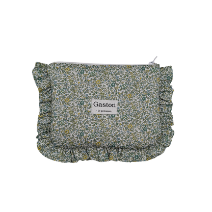 Pochette plate avec froufrous liberty