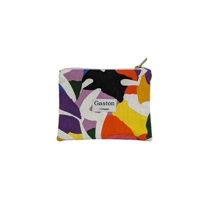 Pochette coton monstera