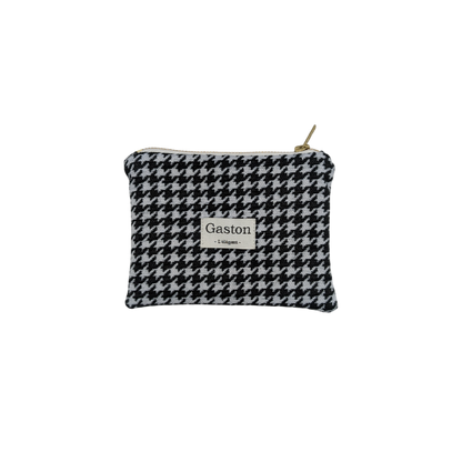 Pochette pied de poule noir