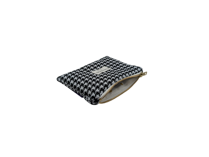 Pochette pied de poule noir