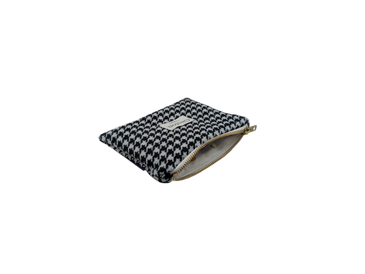 Pochette pied de poule noir